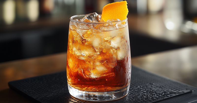 Cherry & Smoke Martinez Cocktail